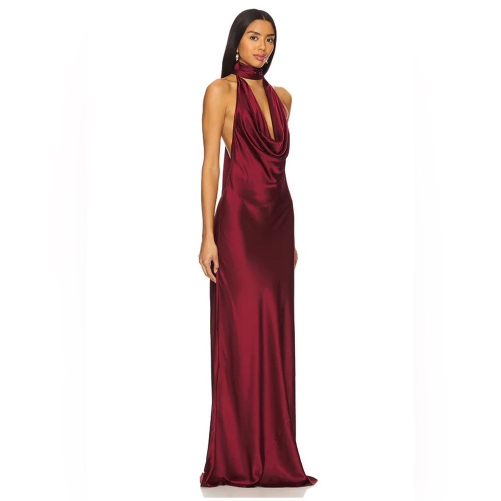 Revolve Amelia Gown in Cherry Red by Stone Cold Fox